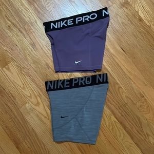 (2) Pairs of Nike Pro 3" Compression Shorts